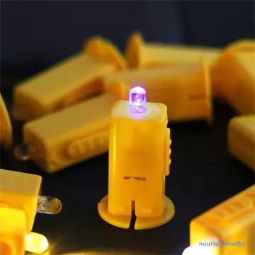 NOURISHBOW 10 Chiếc Đèn Lồng Đèn LED Wick, Chất Liệu DIY Tích Hợp Đèn Lồng Đèn Lồng, Phụ Kiện Đèn Lồng Thu Nhỏ Đèn Điện Tử Màu Vàng Wicks Đèn Đèn Đèn Lồng Giấy