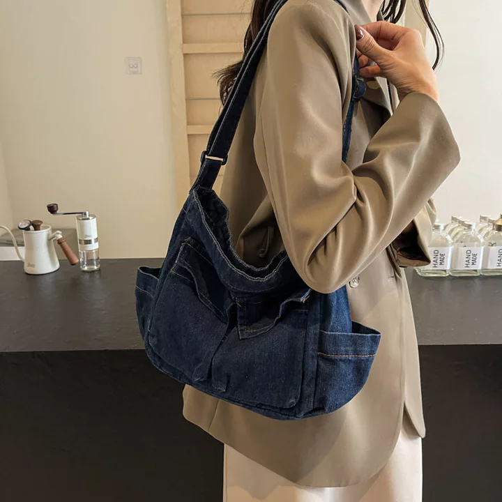 túi xách nữ công sở túi xách đeo chéo nữ Túi đeo vai thời trang phong cách Hàn Quốc túi tote dung tích lớn thời trang cổ điển đơn giản cho nữ túi đeo chéo dễ ph – 5