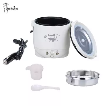 Nồi Cơm Điện Mini Nồi Cơm Điện Di Động Nồi Cơm Trưa Hộp Nồi Nồi Chống Dính Lót Kim Loại Xây Dựng Xe Điện Chỉ Thích Hợp Cho Học Sinh
