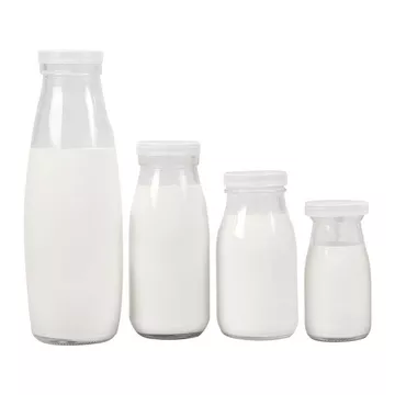 Bình Sữa Tươi Thủy Tinh Sữa Thanh Sữa Sữa Sữa Sữa Sữa Chua Chai 200ml 250ml 500ml Sữa Dê Có Nắp