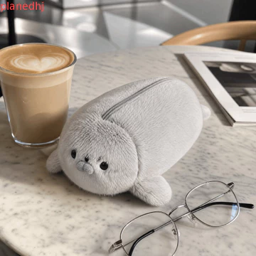 Ốp Bút Chì Con Dấu Nhỏ Lập Kế Hoạch, Túi Đựng Bút Búp Bê Cói Động Vật Dung Tích Lớn, Họa Tiết Mô Phỏng Phong Cách Kawaii Tinh Tế Văn Phòng Phẩm Túi Bảo Quản Văn Phòng Phẩm Văn Phòn