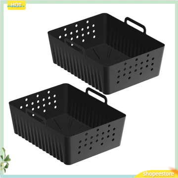 Shopeestore| Nồi Chiên Không Khí Silicon Lót Cho Ninja Sl401 Chảo Nướng Silicon Cho Nồi Chiên Không Khí 2 Chiếc Silicon Nồi Chiên Không Khí Lót Cho Ninja Sl401 Nồi Chiên Không Khí 2 Nồi Chống Dính Cho