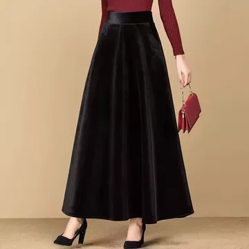 Váy Phong Cách Quốc Gia Váy Váy Váy Giữa Chiều Dài Phong Cách Quốc Gia Váy Midi Phụ Kiện Những Điều Tốt Khuyến Nghị / Váy Chữ A Kích Thước Lớn Ôm Hơn Nhìn Váy Vàng Nhung Thời Trang Tất Cả Trận Đấu Châ