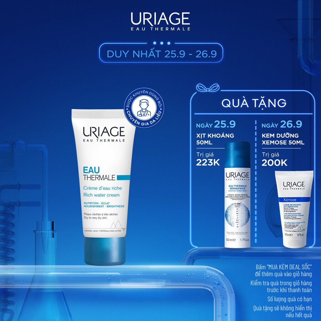 Dưỡng ẩm khoáng chuyên sâu dạng kem URIAGE EAU THERMALE CRÈME D'EAU 40ml