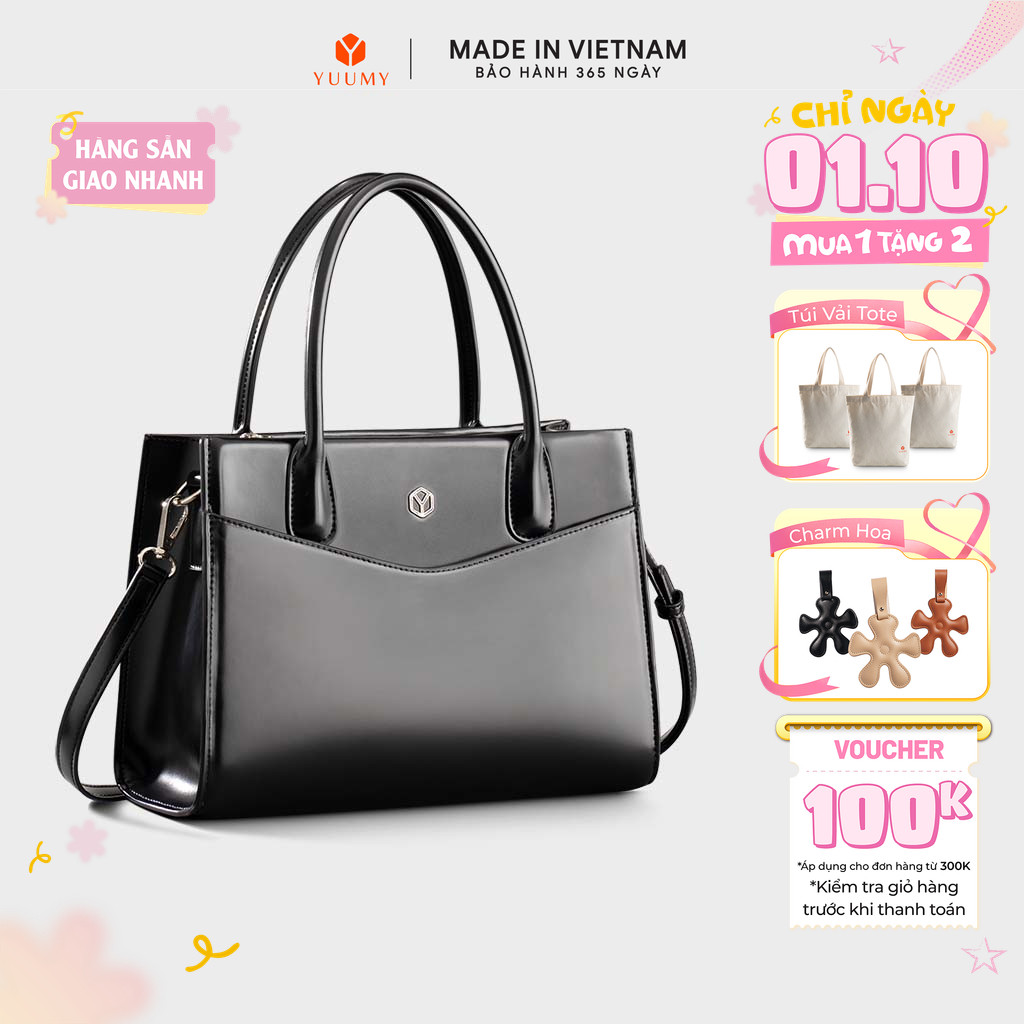 Túi Yuumy (Thời trang nữ công sở thanh lịch cỡ trung vừa A5 - Túi xách da Smooth YTX61)