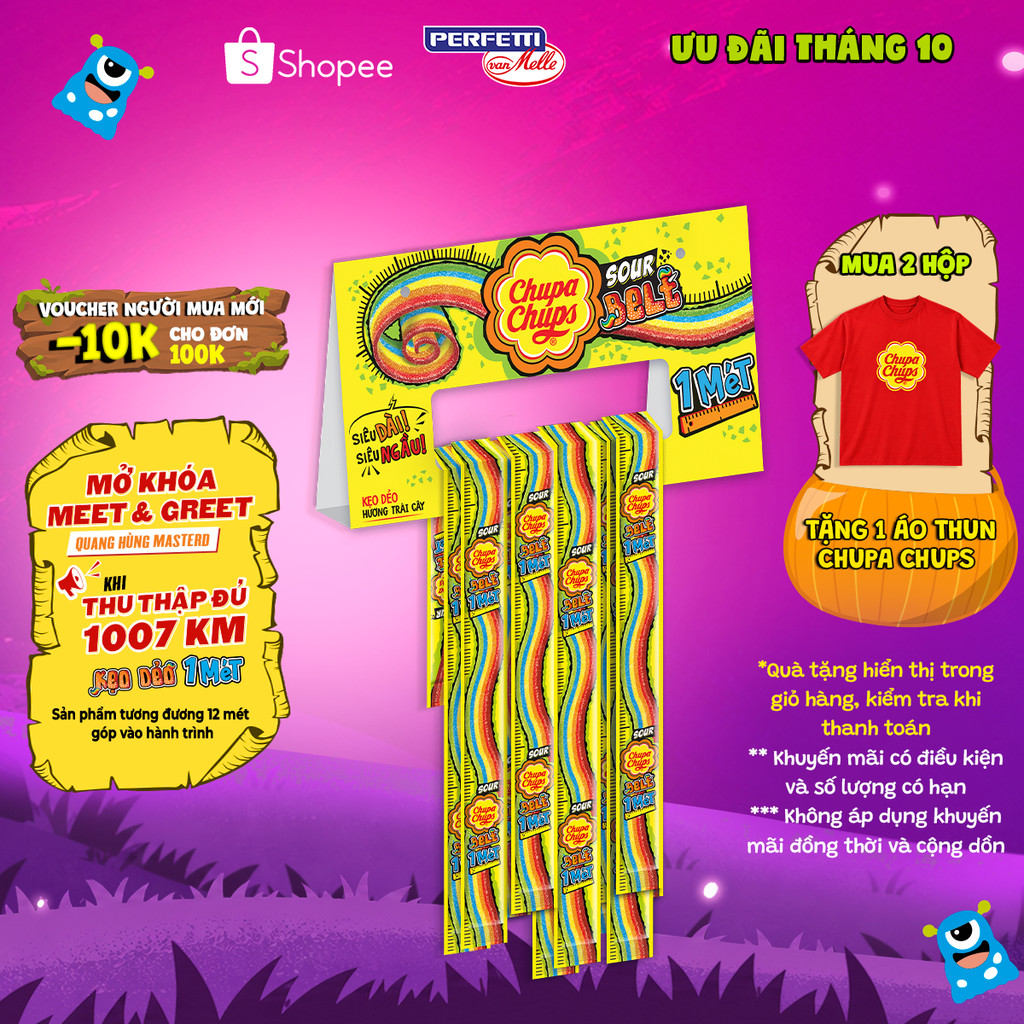 Kẹo dẻo chua Chupa Chups hương vị trái cây
