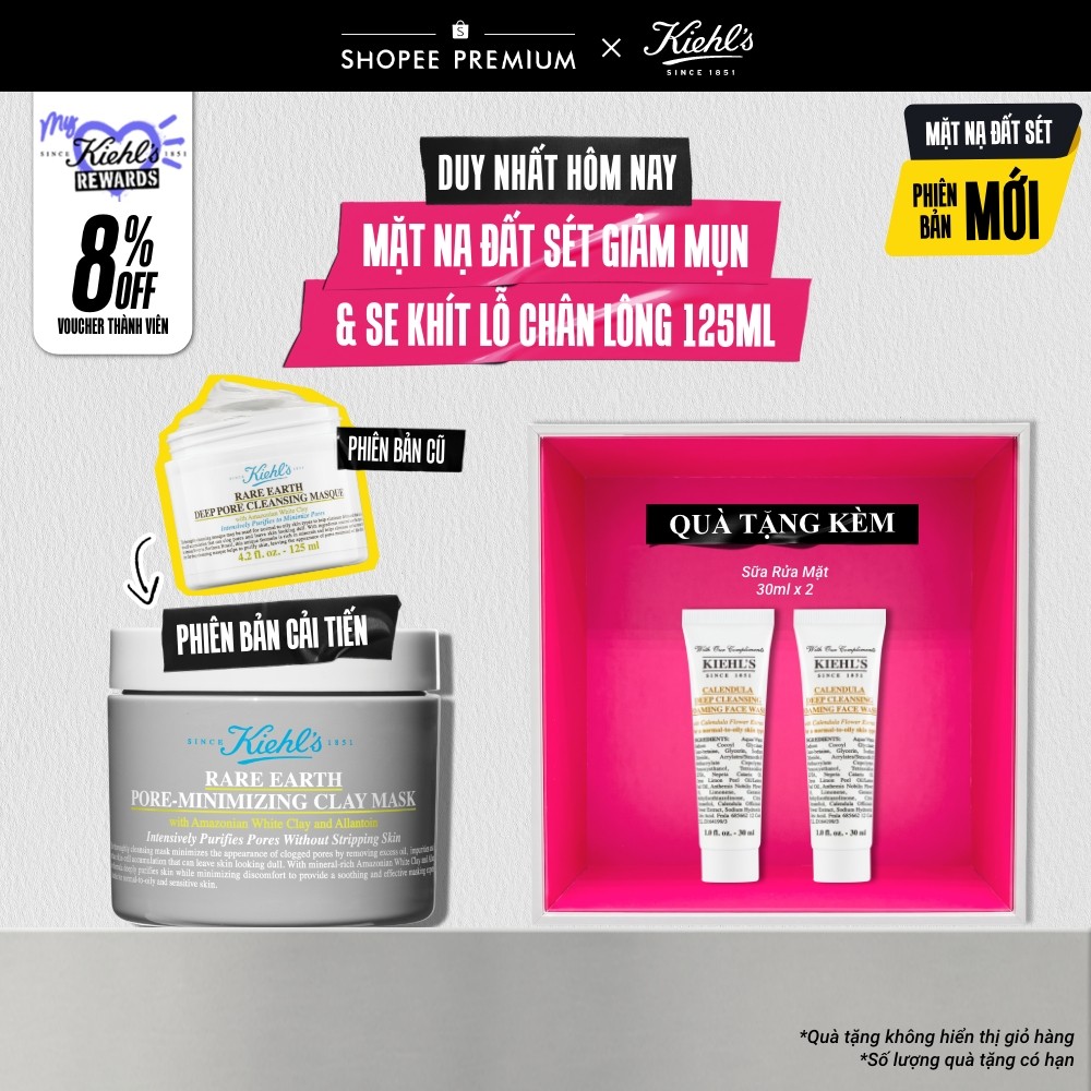 Mặt nạ đất sét Kiehl's Rare Earth Deep Pore Cleansing Masque 125ml