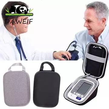 Hộp đựng máy đo huyết áp DAWEIF, Túi bảo vệ máy đo huyết áp vỏ cứng hình tam giác, Vỏ cứng thiết kế lưới chống nước chống sốc cho máy đo huyết áp