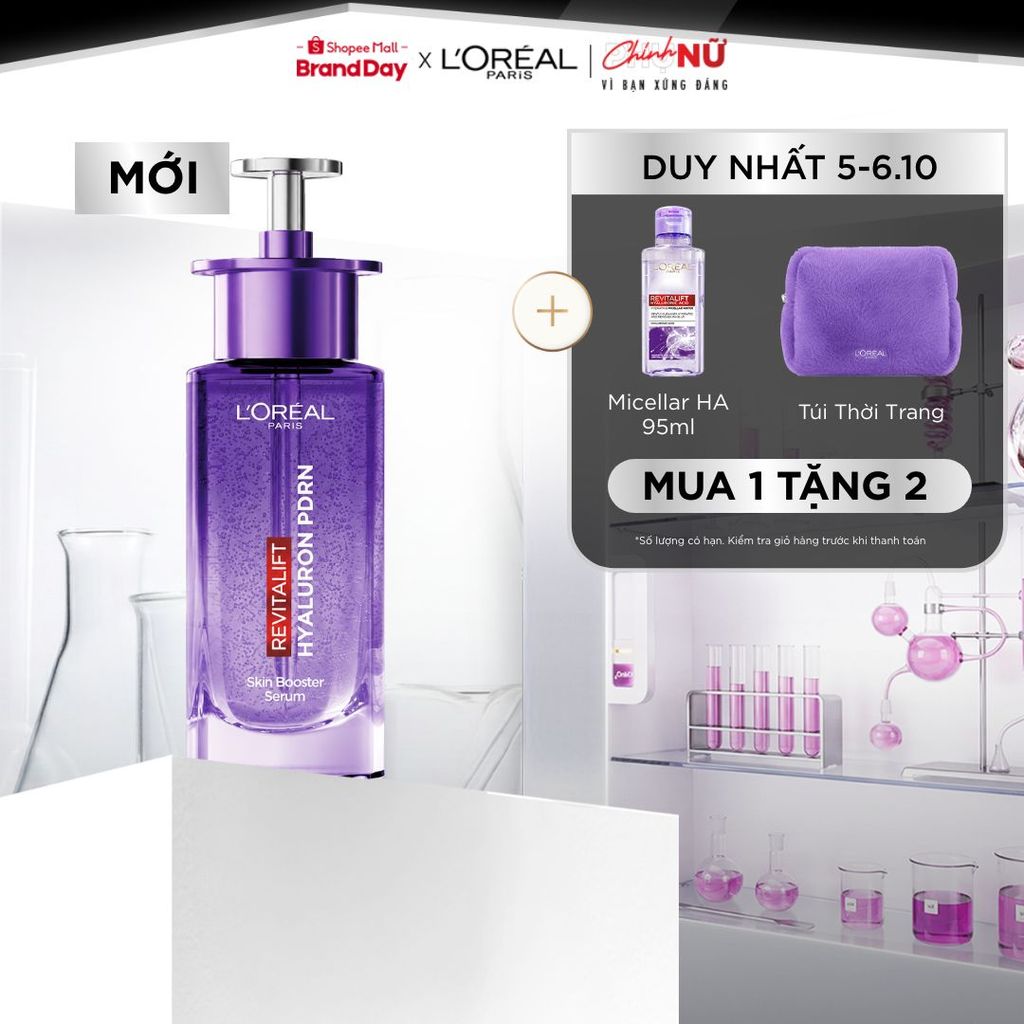 [MỚI] Dưỡng chất serum PDRN lên men sinh học, cảm nhận da Glass skin căng mọng, rạng rỡ tức thì L’Oréal Paris 30ml