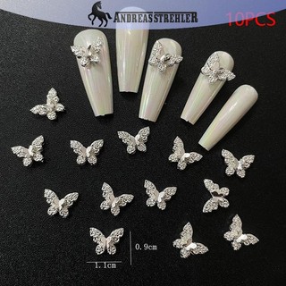 Onetimingfine Vàng Bạc Hoa Phụ Kiện Làm Móng Tay Kim Cương Giả Móng Tay Nghệ Thuật Trang Sức Nơ Trang Trí Móng Tay 3D Móng Tay Nghệ Thuật Khoan VN