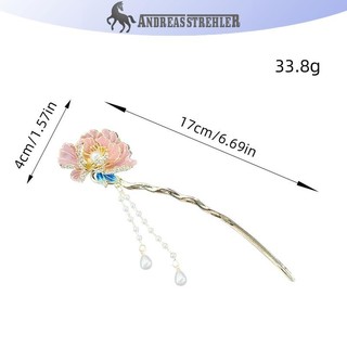 Onetimingfine sel Hanfu Tóc Đũa Mũ Nón Hình Chữ U Hoa Ngọc Trai Kẹp Tóc Phụ Kiện Tóc Phong Cách Trung Hoa Tóc Dính Đảng VN