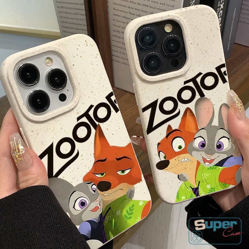 Ốp Lưng Tương Thích Cho IPhone 17 11 15 13 16 Pro Max Air XR 14 12 Pro Max X XS Max 17 7 13 12 16 Pro 16 8 14 15 6s Plus SE 2020 Cặp Đôi Hoạt Hình Dễ Thương Zootopia Fox Vỏ mềm hình thỏ