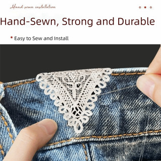 Quần Jean Thắt Lưng Mở Rộng dành cho Bà Bầu, Điều Chỉnh Eo Linh hoạt, Chất liệu Ren Cotton