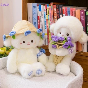 SAIA Từ Ôm Thịt Cừu, Búp Bê Cừu Sang Trọng Nhỏ Mềm Mại, Anime Sáng Tạo Mũ Hoa Hồng Đồ Chơi Sang Trọng Trẻ Em