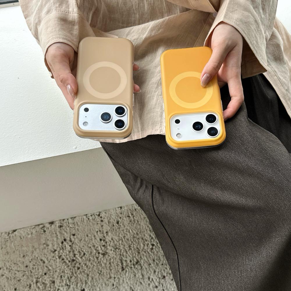 Ốp Lưng Cứng Tương Thích Với iPhone 13 14 14Pro 14ProMax 15 15Pro 15ProMax 16 16Pro 16ProMax 17 17Pro 17ProMax 17Air Retro Họa Tiết Màu Trơn Nam Châm