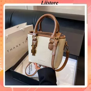 Túi xách nữ thời trang túi xách tay đeo chéo da dày kèm móc gấu đồng xinh Liistore88 LK217