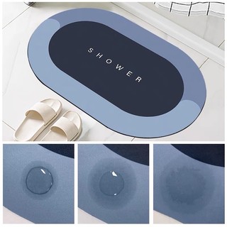 Thảm silicon lau chùi chân hình Oval - siêu thấm hút, chống trơn trượt