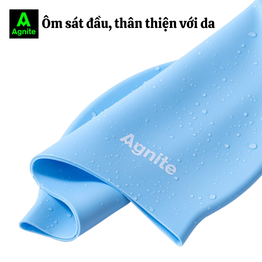 Mũ Bơi Silicone Cao Cấp Agnite – Chống Nước, Ôm Sát, Bảo Vệ Tai