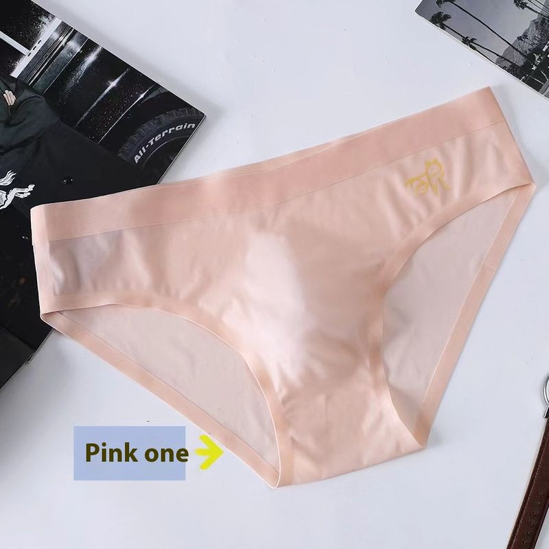 Quần lót Ice Silk Cool Quần lót siêu mỏng Quần lót màu trơn
