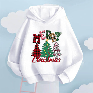 Áo Hoodie trẻ em họa tiết cây thông Noel sáng tạo Áo Hoodie ấm áp cho bé trai và bé gái