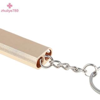 < zhuliye789 > Còi sinh tồn khẩn cấp bằng nhôm hợp kim Công cụ đi bộ đường dài cắm trại ngoài trời W / Móc khóa