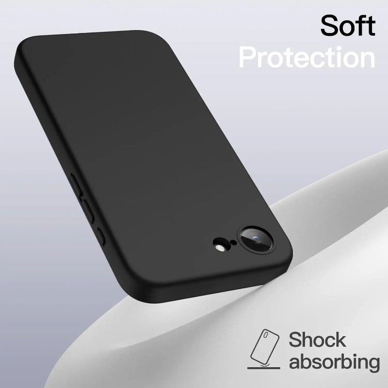 Ốp silicon siêu mỏng chống sốc cho iPhone 16e/16/16 Pro/16 Plus/16 Pro Max, TPU mềm bảo vệ