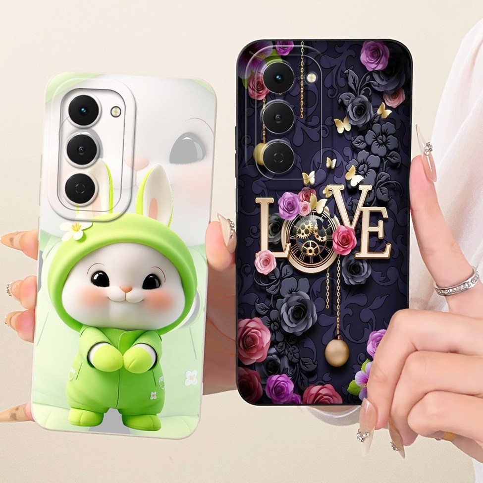Ốp lưng Tecno Spark 40 Pro KM6 Dễ thương Kawaii Thời trang sang trọng Hoa mát mẻ Vỏ điện thoại silicon