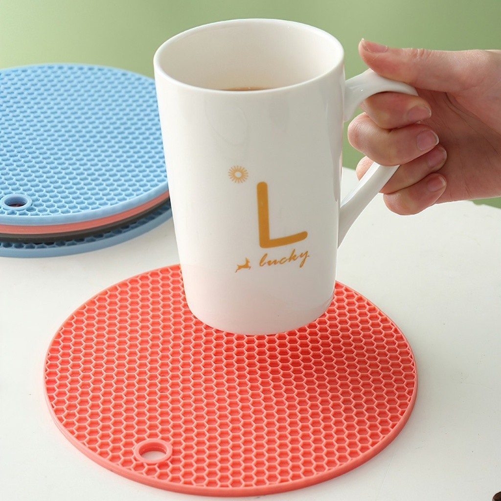 Miếng lót nồi silicon chống nóng chống trượt chịu nhiệt 230 độ C, đế lót nồi nhiều màu sắc FE123