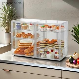 {YAN} Hộp trưng bày Acrylic chống bụi Cửa hàng Món tráng miệng Thực phẩm Bánh ngọt Giá bánh mì Hộp lưu trữ Hộp phân loại trang sức {ya}