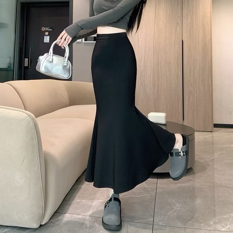 CHÂN VÁY ĐUÔI CÁ DÁNG DÀI CHẤT THUN ÔM BODY MÁT LẠNH SIÊU SANG CV350
