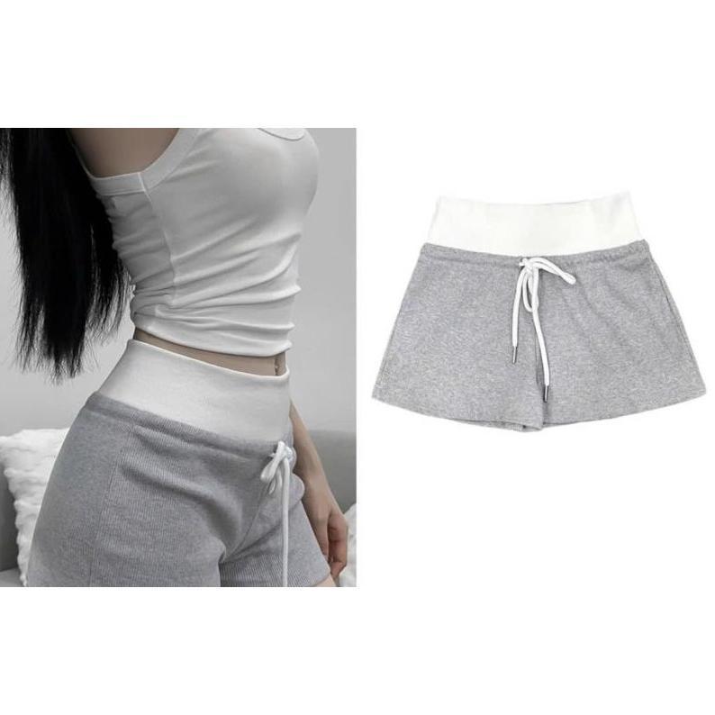 Quần Đùi Nữ Ôm Gọn Tôn Dáng Vải Thun Gân Co Giãn Basic Phối Viền Màu Nổi Bật- Q0967