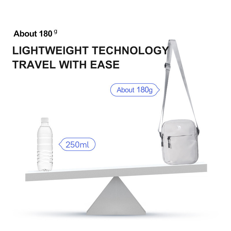 Túi đeo vai CAMEL CROWN 2.3L Túi đeo chéo màu đen, Túi lưu trữ thông thường