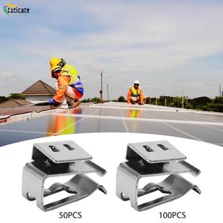 Bộ 50 Kẹp Cáp Năng Lượng Mặt Trời Kẹp Dây Thép Không Gỉ Kẹp Kim Loại Chống Trượt Kẹp Cáp Quang Điện Phụ Kiện Thích Hợp Cho Xe Kéo Thuyền