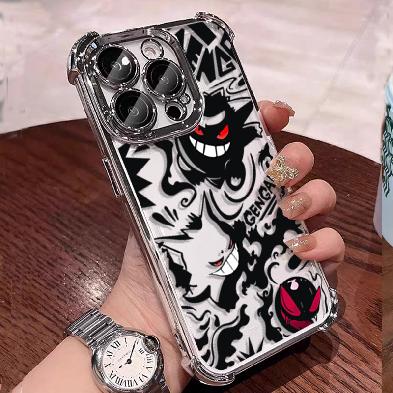 Vỏ Gengar Cho Redmi 15C 15 Note 14 PRO 4G 5G 9 10 11 Pro 12S 11S 10S 9S 10 9A Anime Cool Pokemon Mạ Mềm Trong Suốt Chống Rơi