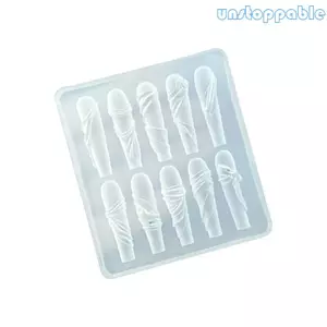 Unstop * Khuôn Làm Móng Tay Nhựa Di Động Có Thể Tháo Rời Hình Ruy Băng Làm Móng Tay Nghệ Thuật Khuôn Để Du Lịch Và Sử Dụng Tại Nhà