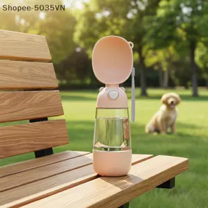 {AKIN} Bình nước cho chó du lịch 350ml Cốc đựng thú cưng chống rò rỉ để chạy bộ và phiêu lưu ngoài trời {a}