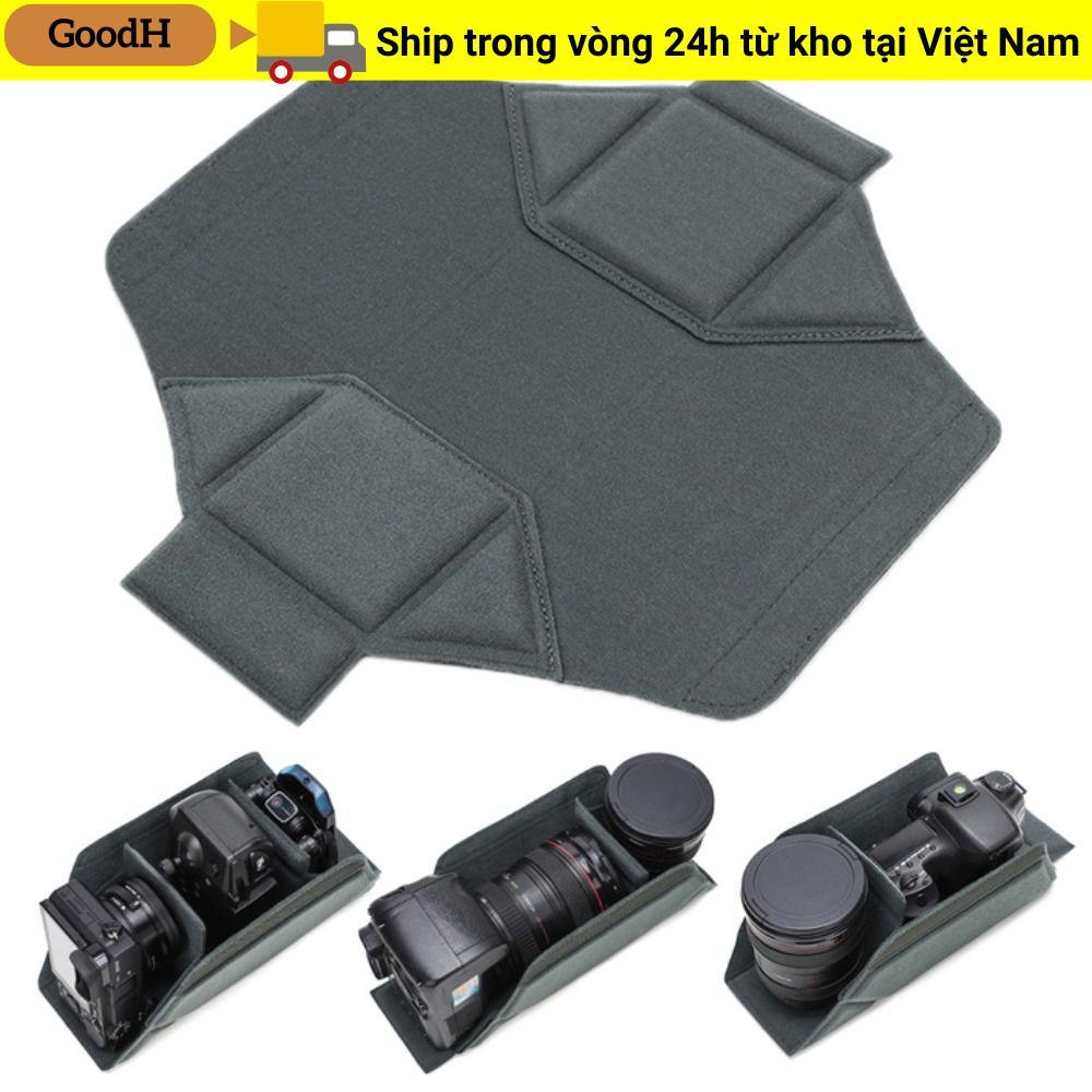Bảo vệ máy ảnh DSLR GOODH, Túi bên trong ống kính máy ảnh hấp thụ độ ẩm, Bộ chia nội thất chống mài mòn Túi chụp ảnh chống trầy xước
