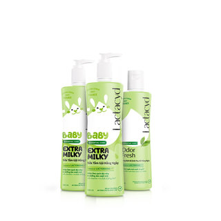 Bộ 2 Sữa Tắm Gội Trẻ Em Lactacyd Milky Bảo Vệ, Nuôi Dưỡng Da & Tóc Bé 500ml + Dung Dịch Vệ Sinh Phụ Nữ Odor Fresh 250ml