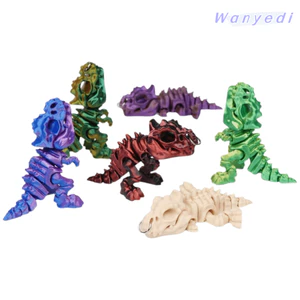 WANYEDI T-Rex Nhân vật hành động, Mô hình bộ xương Tyrannosaurus Rex in Gradient, Khớp xoay nhiều màu có móc khóa Mô hình khủng long Trang trí máy tính để bàn tại nhà