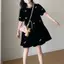 Đầm thời trang nơ cao cấp cho chị béo mùa hè Nữ phong cách mong muốn tinh khiết hơn Nhìn Plus Size Đầm hợp thời trang