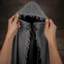 THEGIRL8B Áo choàng Halloween, Thiết kế có mũ trùm đầu Phong cách phóng đại Halloween Cosplay Cape, Thời trang Rách họa tiết Tattered Vải Unisex Halloween Ma Trang phục Tiệc Halloween