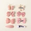 BRARAA 1 Bộ Kẹp Tóc Trẻ Em, Thiết Kế Bướm Chụp Đóng Kẹp Tóc Bộ, Handmade Nhìn Sợi Nơ Lấp Lánh Giọng Phong Cách Dễ Thương Trẻ Em Kẹp Tóc Bộ Trang Phục Tiệc