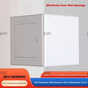 Cửa bảng điều khiển truy cập JUIC, Tấm nắp nắp mở bằng nhựa màu trắng, Chốt cửa tự dính Cửa ra vào tường có thể tháo rời Cửa trần