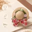 Dệt Tay Ống Hút Mũ Mini Tóc Barrette Trang Trí Với Hoa Nhỏ Và Nơ Kẻ Sọc Di Động Cá Sấu Kẹp Cho Cô Gái Mùa Hè Kiểu Tóc