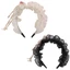 DONOVANQQ Đầu Lâu Tóc Hoop, Vành Rộng Lông Tơ Lưới Gothic Băng Đô, Ma Mũ Ruffle Ren 3D Skeleton Phong Cách Tối Cosplay Mũ Đội Đầu Goth Girls
