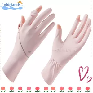 Găng tay lụa băng EBINLANDS, Găng tay chống nắng đàn hồi cao chống tia cực tím, Găng tay lái xe chống trượt kéo dài thoáng khí dành cho nam giới