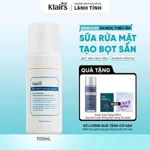 Sữa rửa mặt Dear, Klairs Rich Moist Foaming Cleanser duy trì độ ẩm cho làn da 100ml [FS]