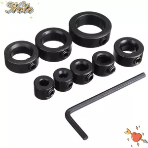 NOTE1 9 Vòng dừng mũi khoan, Bộ định vị mũi cờ lê lục giác có thể điều chỉnh, Bộ dụng cụ chế biến gỗ chất lượng cao Thắt chặt nút chặn Bộ cổ mũi khoan