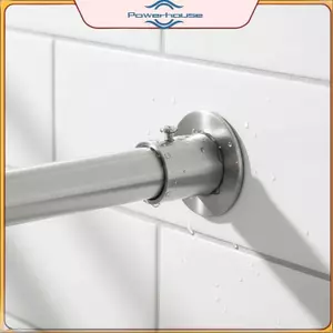 POWER Thép không gỉ 2 chiếc Giá đỡ thanh Soet Mặt bích Tủ quần áo Treo tường Braet cho tủ quần áo Thanh lưu trữ quần áo hạng nặng.