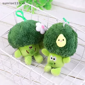 SSVN Rau Củ Cải Dễ Thương Sang Trọng Búp Bê Nhồi Bông Cauliflower Mềm Mại Sang Trọng Đồ Chơi Cặp Đôi Móc Khóa Túi Mặt Dây Chuyền Quà Tặng Trẻ Em.